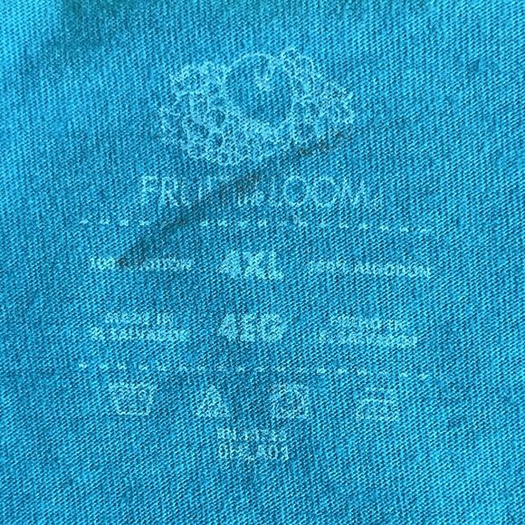 Fruit‎ of the Loom Tank Top Embroidered Women Size 4XL Art-to-Wear Blue Cotton - Picture 3 of 13